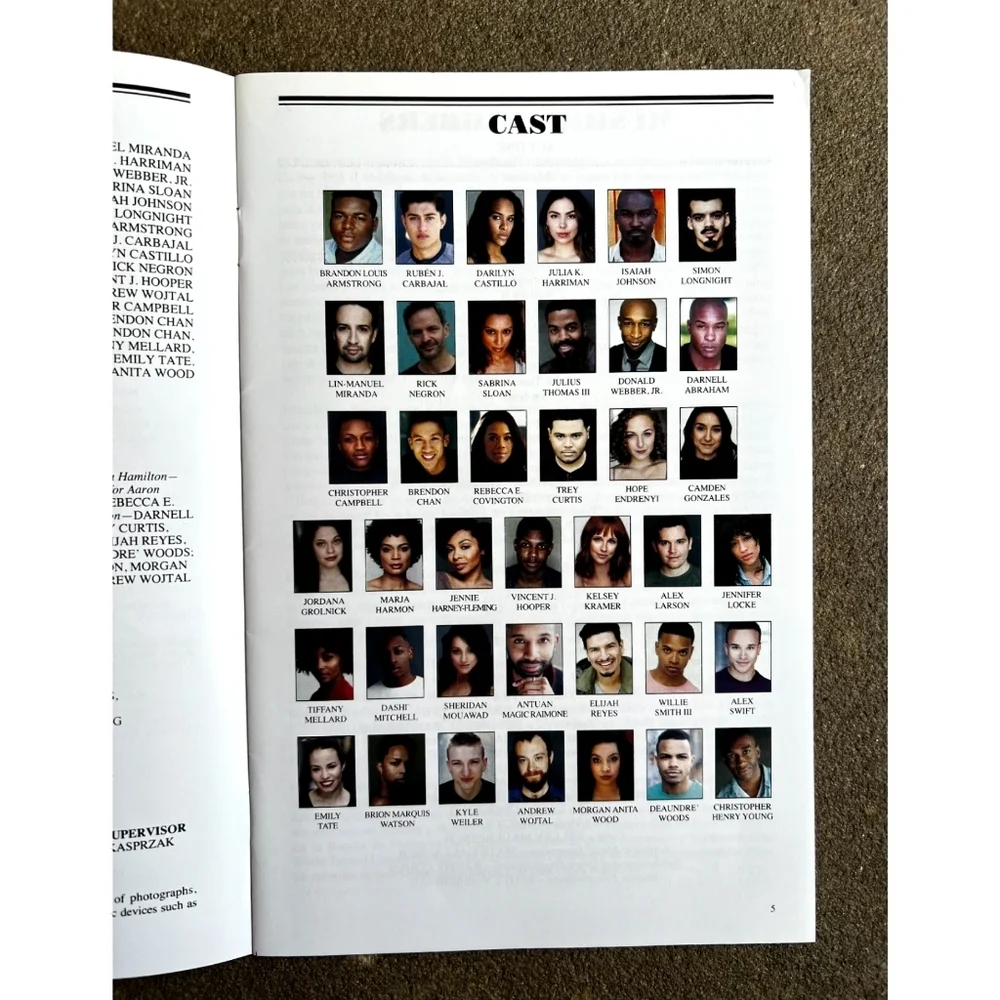 Broadway Playbill▪️Hamilton Original Cast